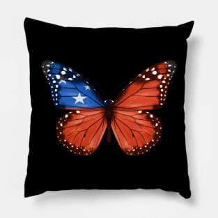 Samoan Flag  Butterfly - Gift for Samoan From Samoa Pillow