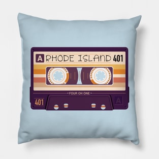 Rhode Island Retro Four Oh One Pillow