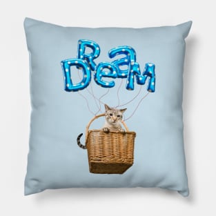 Dream (Blue Background) Pillow