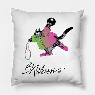 B kliban cat bowling Pillow