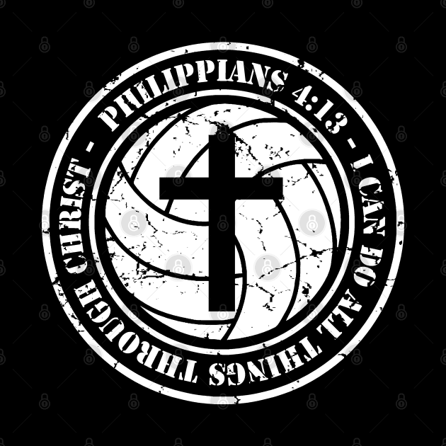 Volleyball Philippians 4:13 Jesus I can do all Things Christian by TeeCreations