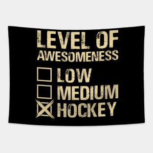 Level of Awesomeness Low Medium Hockey Tapestry