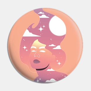 Sunset Girl Pin