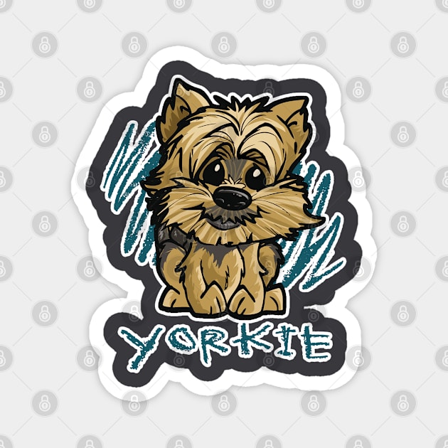 YORKIE Magnet by ATOMIC PASSION