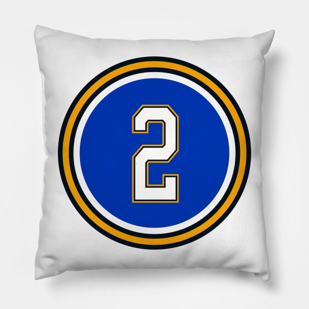 The Al MacInnis Number 2 Jersey St Louis Blues Inspired Pillow by naesha stores