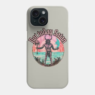 NOT TODAY SATAN, retro Phone Case