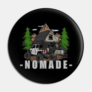 White Jeep Wrangler Nomade Pin