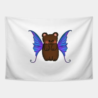 Fairy Teddy Bear with Blue, Teal and Purple  Wings Tapestry