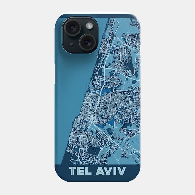 Tel Aviv - Israel Peace City Map Phone Case by tienstencil