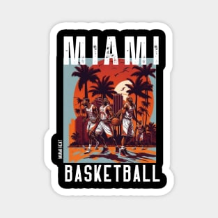 Miami heat basketball  vector graphic design Magnet