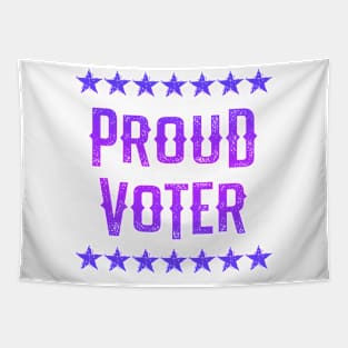 Proud voter. Vote wisely. Registered voter. Voting by mail. Let American people vote. Defend, protect voters rights. Stop, end voter suppression. Elections 2020. Voting matters. Your vote matters Tapestry