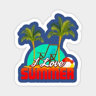 i love summer 3 Magnet