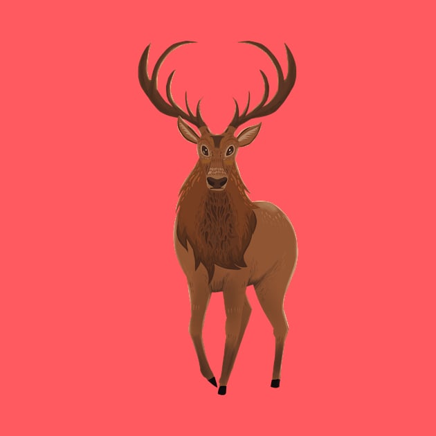 Red Deer by NeonWrenArt