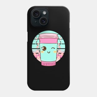 Kawaii Coffee Cup Funny Anime Caffeine Japanese Phone Case