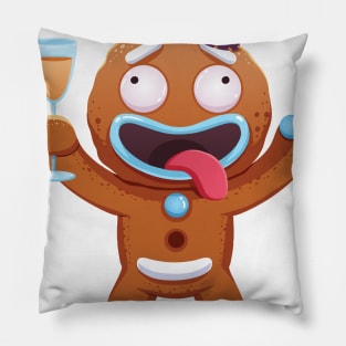 Christmas Sticker, Ginger Man Sticker Pillow