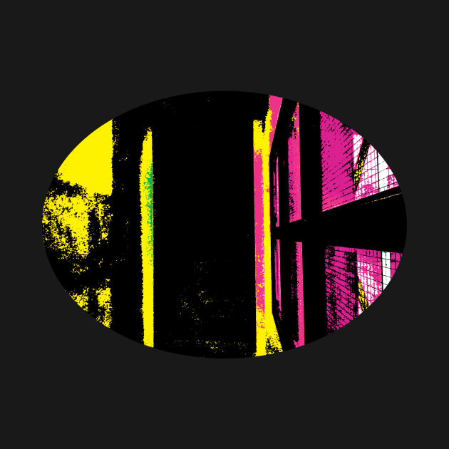 abstract in pink and yellow by rclsivcreative