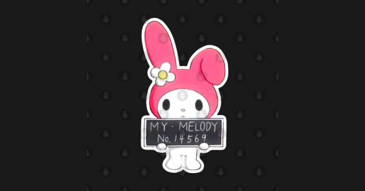 My Melody Mugshot My Melody TShirt TeePublic