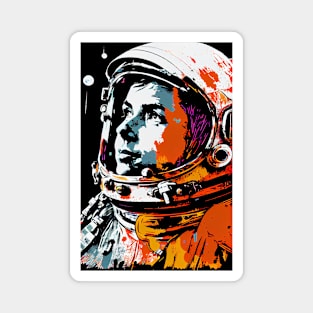 Colorful astronaut illustration Magnet