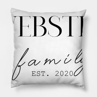 Webster Family EST. 2020, Surname, Webster Pillow