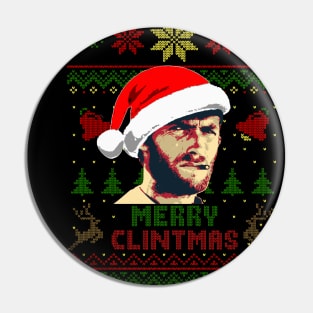 Merry Clintmas Clint Eastwood Christmas Pin