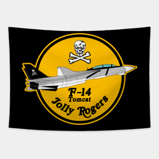 F-14 Tomcat - Jolly Rogers - Clean Style Tapestry