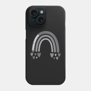 Aphasia Awareness Rainbow with hearts Phone Case