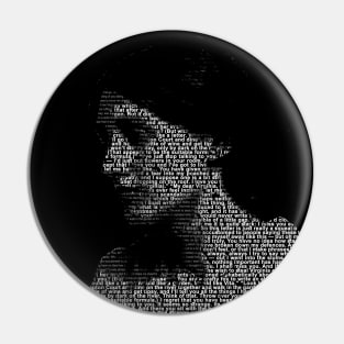 Virginia Woolf - word portrait - made from the love letters between her and Vita Pin