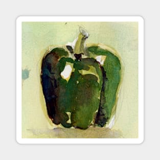 Green Peppers Kitchen Art Magnet