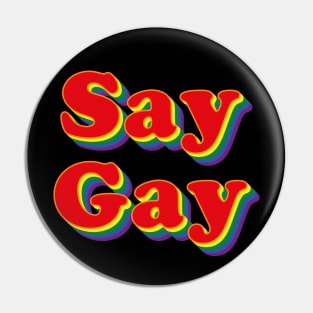 Say Gay Pin