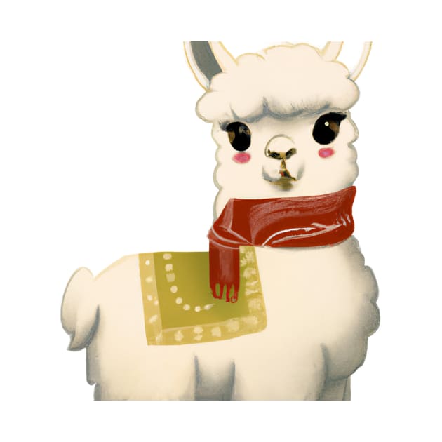 Cute Llama Drawing by Play Zoo