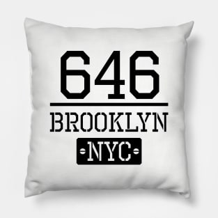 Brooklyn 646 NYC Pillow