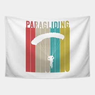 Paragliding Silhouette Retro Vintage Style Tapestry