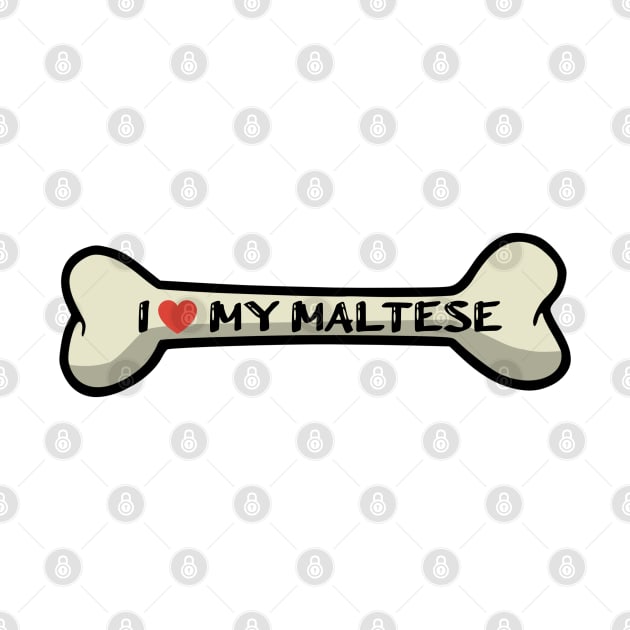 I love my Maltese Bone Typography Design by AdrianaHolmesArt