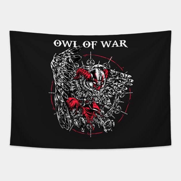 Owl of War Tapestry by redcolour