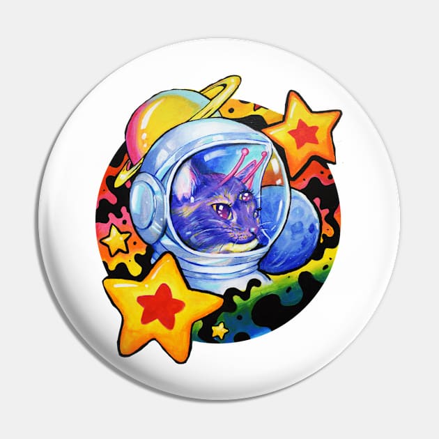 Star Kitty Pin by Amanda Excell