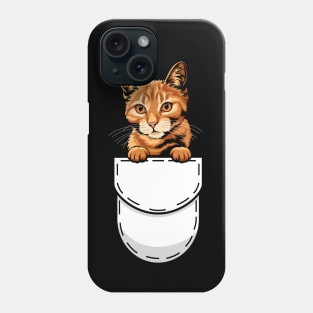 Funny Tabby Pocket Cat Phone Case
