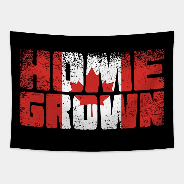 Home Grown Canadian Flag Tapestry by ThyShirtProject - Affiliate