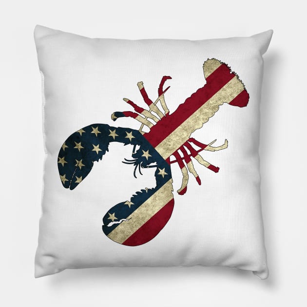 Lobster Flag Pillow by Hook Ink