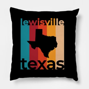 Lewisville Texas Retro Pillow