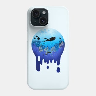 Diving The Blue Ocean Adventure Phone Case