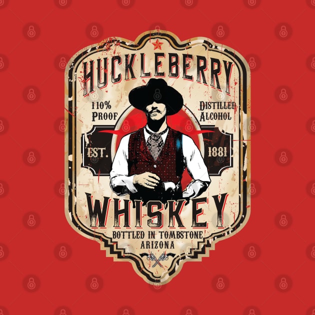Huckleberry Whiskey Label by Alema Art