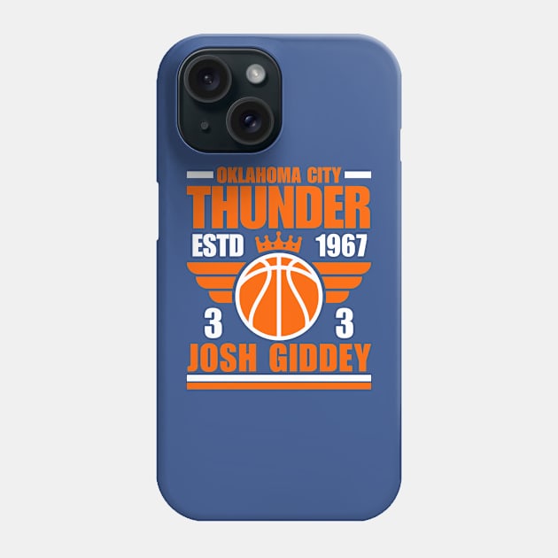 Oklahoma City Thunder Giddey 3 Basketball Retro Phone Case by ArsenBills