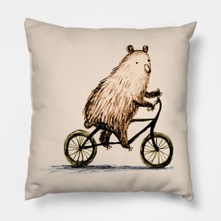 Cycling Bear Pillow