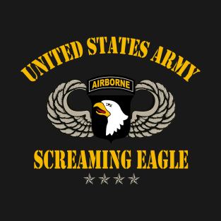 101st Airborne Paratrooper US Army Veteran - Screaming Eagle T-Shirt