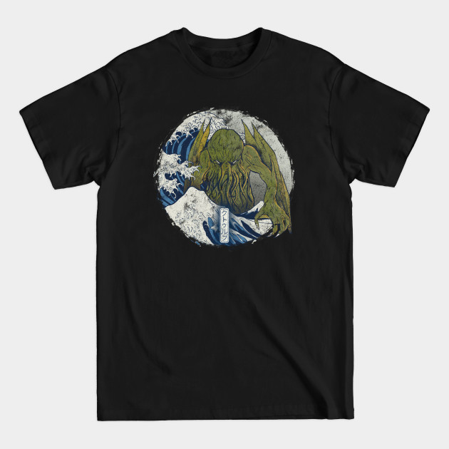 The Great Cthulhu - Great Wave Off Kanagawa - T-Shirt