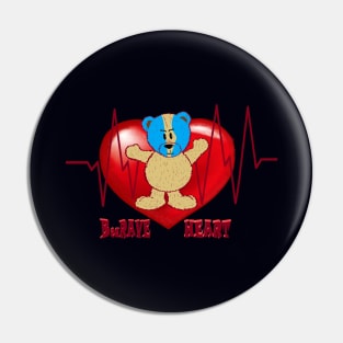 BeaRAVE HEART Pin