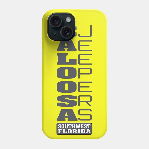 Charcoal Vertical Logo Phone Case by Caloosa Jeepers 