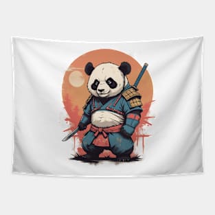 Panda Samurai Fighter Tapestry