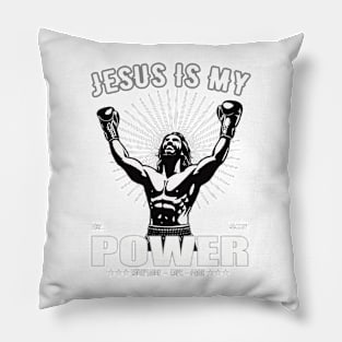 Jesus is my Power - Boxing Design Pillow