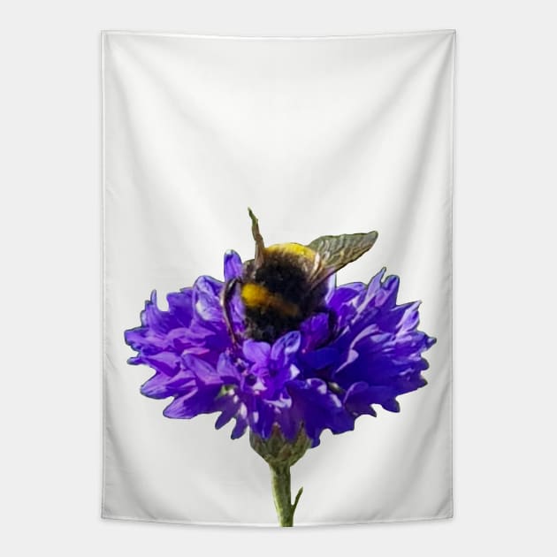 Bumblebee on a Flower Tapestry by ellenhenryart